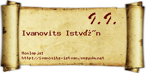 Ivanovits István névjegykártya